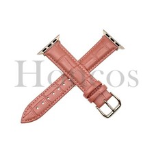 38 40 41 42 44 45 47 49 mm Leather Alligator Watch Band Strap for Apple Watch PK