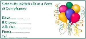 Inviti Biglietti Compleanno Bambini 30pz Ebay