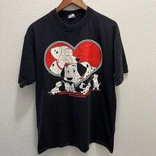 Vintage 80s/90s Disney 101 Dalmatians Black Heart T-Shirt