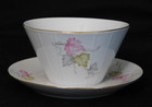 Zeh Scherzer GRAVY BOAT Fall Autumn Flowers Pink, Brown & Gray