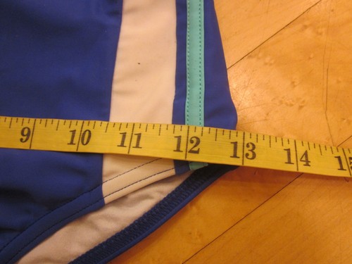 Speedo Bathing Suit Girls Size 12 One Piece Racer Back Side Stripe - Picture 8 of 10