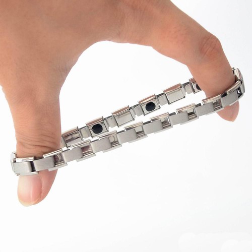 Pulsera magnética expandible salud/curación/alivio piedra germanio titanio - Imagen 3 de 8