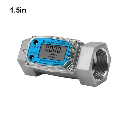Electronic Turbines Flowmeter Fuel Water Chemicals Liquid Flow Meter 1/1.5/2inch - Picture 9 of 10