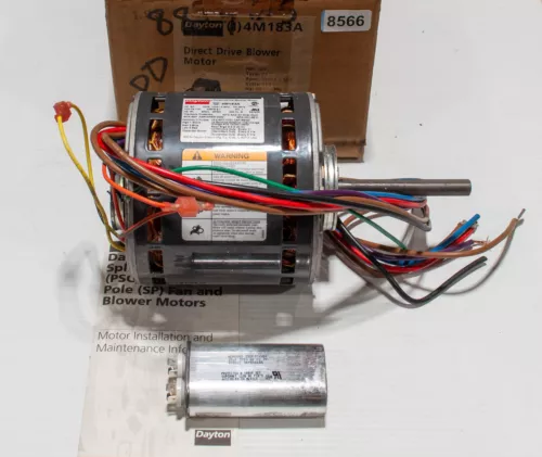 Dayton 4M183A PSC Direct Drive Blower Motor 3/4HP 1075RPM 3 Spd 115V 60Hz