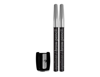 L.A. Colors 2 Piece Eyeliner /Brow Pencil  Black shapes&defines