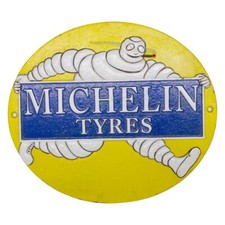 Michelin Tyres Cast Iron Wall Sign Metal Plaque Vintage Advertising Bibendum