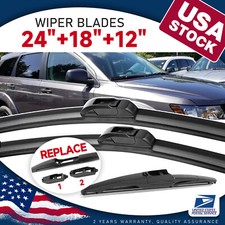 All Season Wiper Blades 241812 Windshield Front Rightleftrear - Set Of 3
