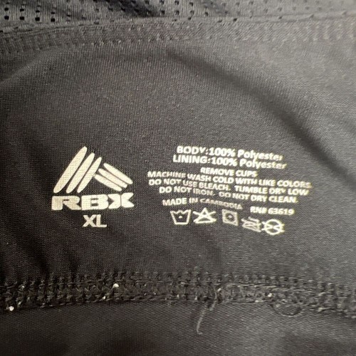 Sujetador deportivo RBX para mujer de malla negro con cruzada delantera y trasera - talla XL - Imagen 7 de 12