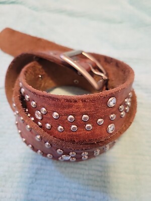 Vintage Y2K American Eagle Outfitters Brown Leather Belt Size S s-l400.jpg main image 4
