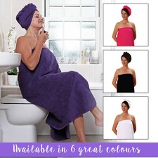 Aztex Women's Sarong  Hair Turban Set in a choice of colours, Swimming Wrap