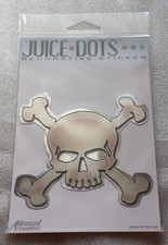 Skull and Crossbones Sticker Juice Dots Decorative Approx 4"x4" NEW IN PACKAGE