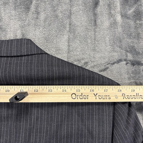 Blazer John Varvatos EE. UU. Talla 36R Gris Blanco Rayas Lana 120s Chaqueta Sullivan - Imagen 9 de 17