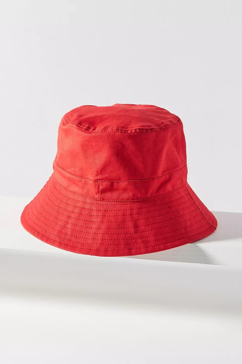 Anthropologie Bow-Tie Bucket Hat new nwt red color | eBay