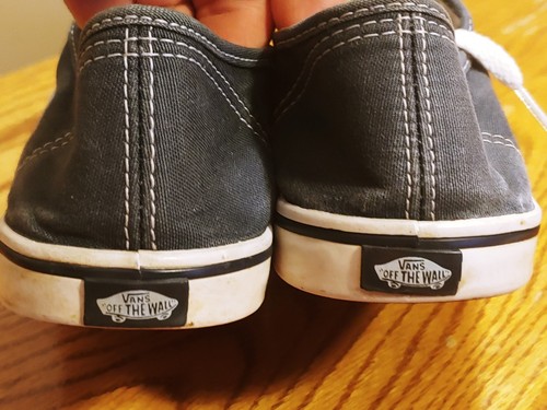 VANS Off the WALL Canvas Denim Boat Deck Skateboarding Skate Mes Shoes Sz 7 👣b4 - Picture 6 of 8