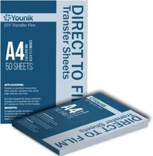 ⚡DTF Transfer Film-A4(8.3" x 11.7") 50 Sheets Premium PET Heat Direct to Film 