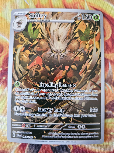 POKEMON: TEMPORAL FORCES ~ SHIFTRY 163/162 ~ FULL HOLO RARE ~ NM
