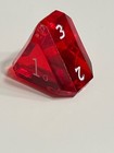 Vintage Gamescience d5 ruby red gem w/ white rpg ad&d dice 120723@