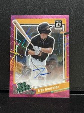 2023 Donruss Optic TRES GONZALEZ Rated Prospects Signatures PINK VELOCITY #/8 AU
