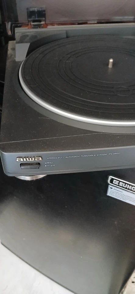 Tocadiscos Automático Estéreo AIWA PX-E855U Negro De Colección Probado Funciona Foto 4 de 4