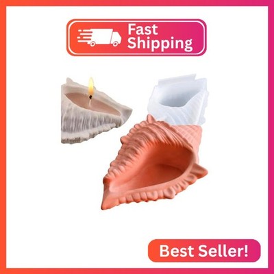 Wehous Large Conch Silicone Mold Unique Conch Shaped Tray Resin Concrete Mold 3D