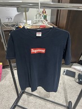 Supreme 20th Anniversary Box Logo Tee Dark Blue Mens Large
