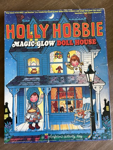 Vintage 1977 HOLLY HOBBIE Magic Glow Doll House Colorforms Playset RARE