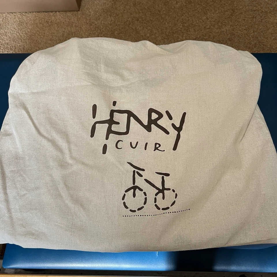 Bolso de Hombro Henry Cuir Gris Claro Flecos Cuero Con Forro de Lino M. En Italia Foto 2 de 4