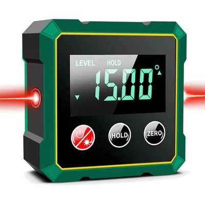 digitaler Winkelmesser Wasserwaage Laser Magnetisch Holz Bau DIY präzise