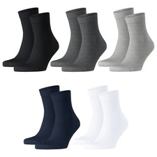 FALKE Unisex Socken 2er Pack - Kurzsocken, Baumwollmischung, Run Rib, Bündche...
