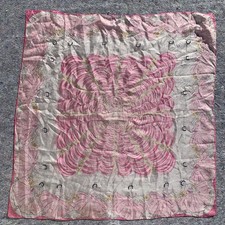 Vintage 60s Pink Belle If The Ballerina Ball Silk Scarf As Is