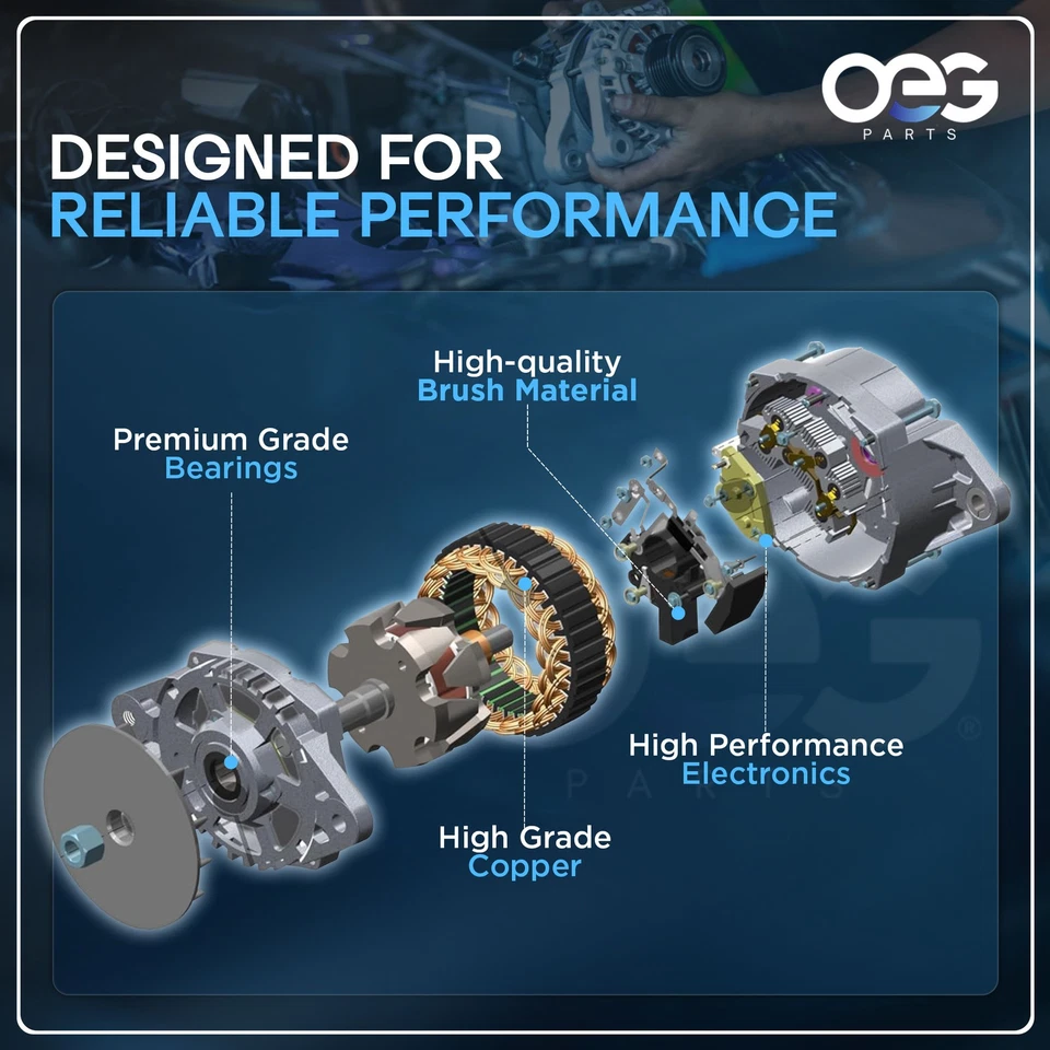 Новый генератор переменного тока для Mercedes-Benz E280 V6 3,0 л 07-07 A013-154-64-02 0121715015 - Изображение 4 из 4