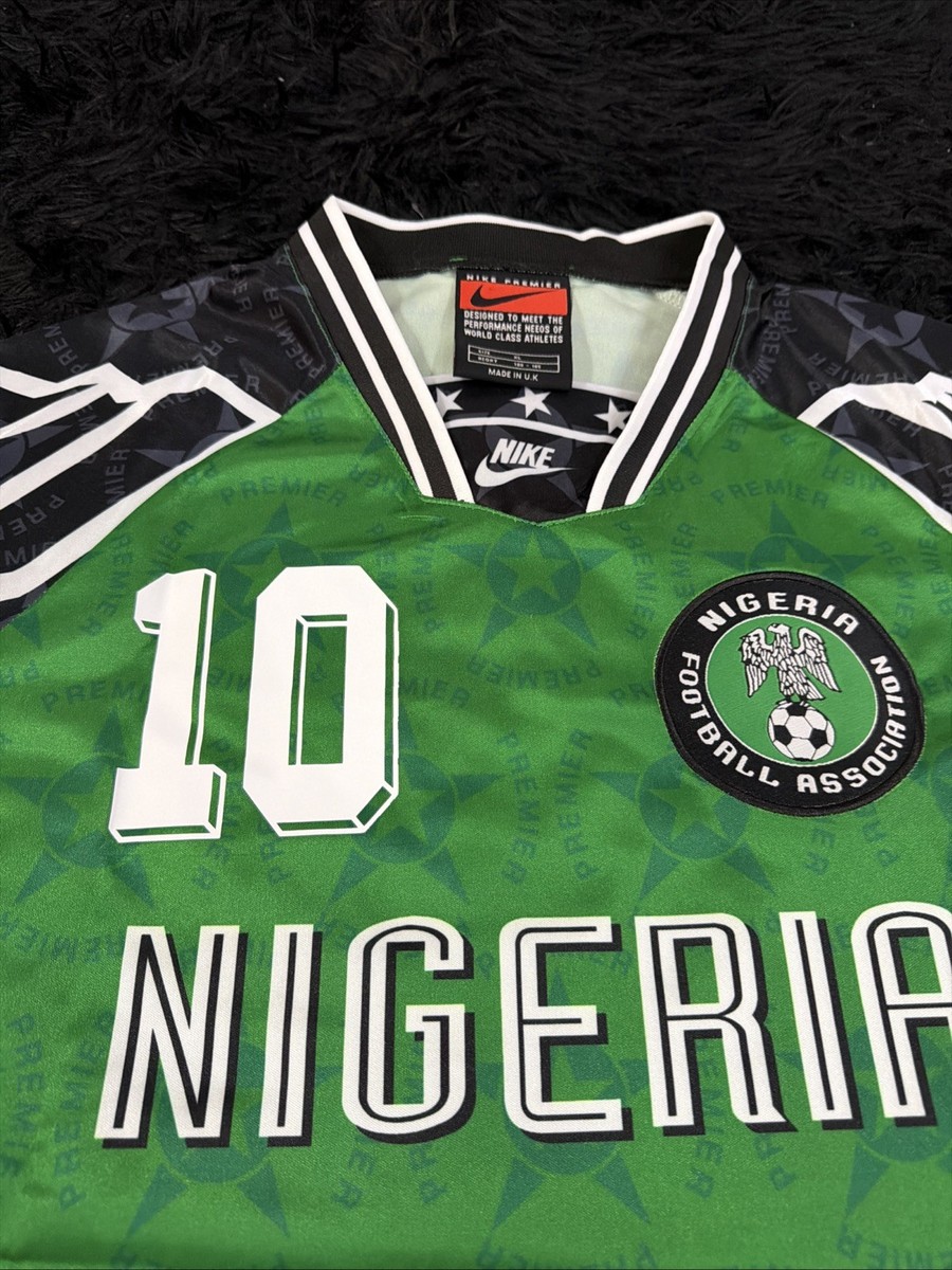 Nigeria 94/95 Home Fans Version Augustine Okocha Soccer Jersey | eBay