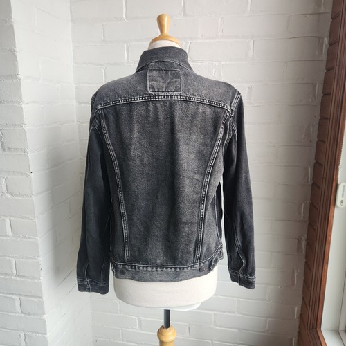 Levis Herren Trucker Jacke Jeans Denim schwarz grau verwaschene Baumwolle Größe S - Bild 4 von 7