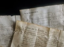 1869 Victorian English Vellum Documents Married Women's Property Acknowledgments