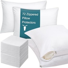 Pcs Zippered Pillow Protectors Bulk, Standard Size Bedding 20 x 26 Inch 24