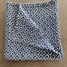 Pottery Barn Diamond Pattern Blueberry Pillow Euro Cover ~ Indigo Blue/White