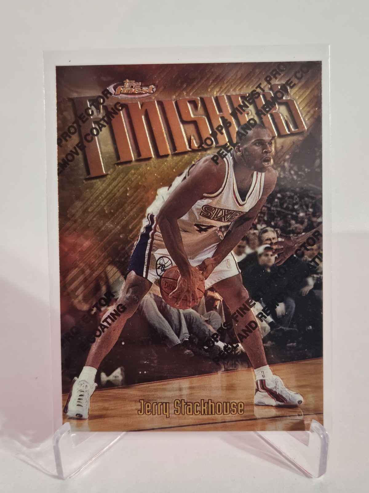 1997 Topps Finest Finishers Gold Jerry Stackhouse #157 Philadelphia 76ers