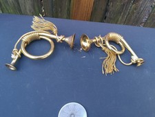 Vintage Decorative Brass Horns/Bugles 5 1/2" Set of 2