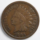 1894 Indian Head Penny Cent Fine (F)