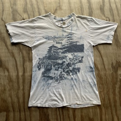 Vintage 60s 70s Artex NASCAR Indianapolis Motor Speedway 500 Racing T-Shirt XL