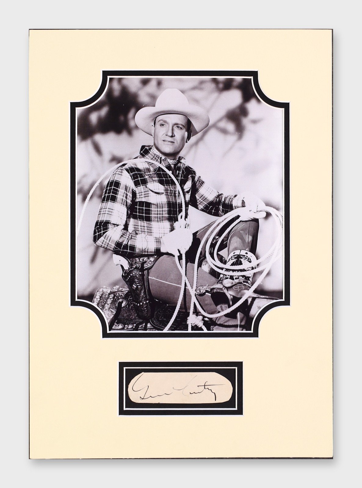 Gene Autry Signed Matted Photo 11x16 JSA COA AX73716