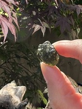 Moldavite Czech Vrábce Genuine Specimen Tektite 9 Carat 1.81g 204a