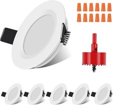 RV Boat Recessed Ceiling Light 6 Pack 12V LED Puck Light with Hole Puncher DC 12