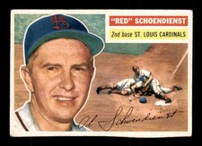 1956 Topps White Back #165 Red Schoendienst   VGEX X3283794