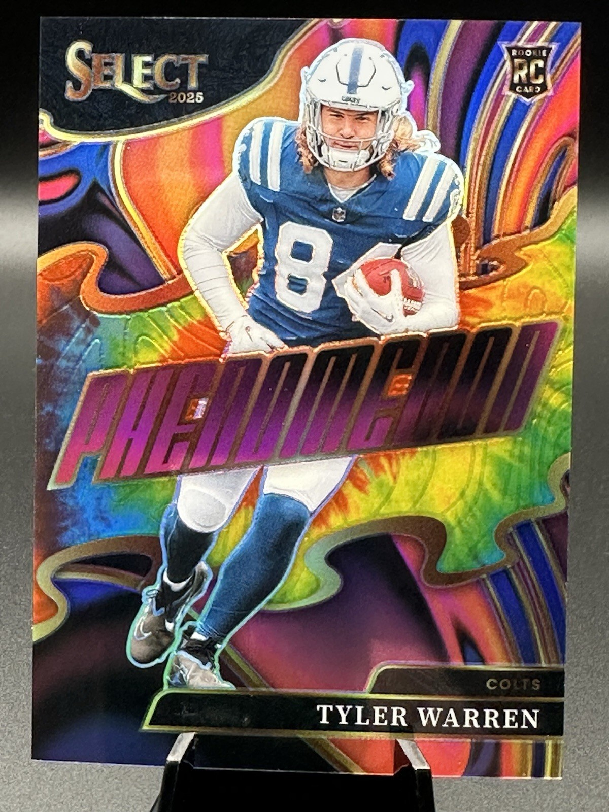 TYLER WARREN 2025 SELECT PHENOMENON ROOKIE TIE-DYE COLTS RC /25