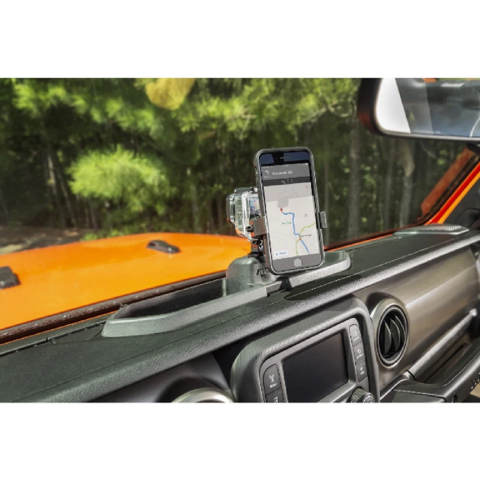 Rugged Ridge Dash Multi-Mount System w/ Phone Holder for 18-19 Jeep Wrangler JL Foto 4 de 4