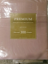 New Queen Size Sheet Set  300 TC Cotton Sateen  Mauve 1141