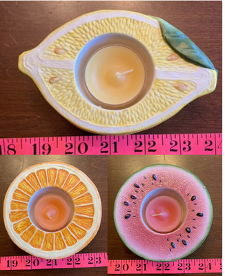 Partylite Summer Fest Fruit Tealight Set 3 Box P9519 Lemon Orange Watermelon NIB