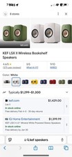 KEF LSX II LT Wireless Bookshelf Speakers Stone White, HDMI, Bluetooth An Stands