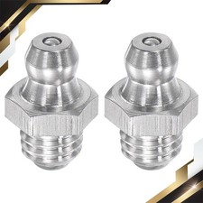 2Pcs Metric Stainless Steel Straight Hydraulic Grease Fitting M8x1.25mm Thread